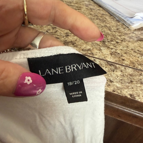 Lane Bryant Ivory Lace Trim Tank Top - Picture 4 of 10